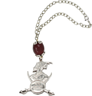 faynci Jay Bhavani Jay Shivaji Red Glass Beads Decorative Car Hanging Ornament(Pack of 1)