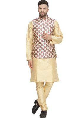 ABH Lifestyle Men Kurta Pyjama Ethnic Jacket Set