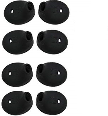 teetos Level u Ear Tips for Earphones Earbuds( pack of 6 ) In The Ear Headphone Cushion(Pack of 8, Black)