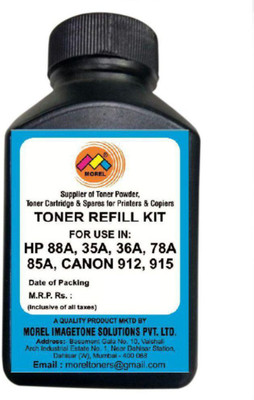 MOREL Powder for use in HP Laserjet 35A / 36A / 78A / 88A / 85A / 83A / CANON 912 / 925 Printer Cartridge Black Ink Toner