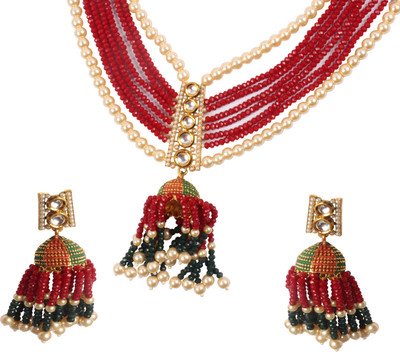 Shiv Jewels Alloy Gold-plated Multicolor Jewellery Set(Pack of 1)