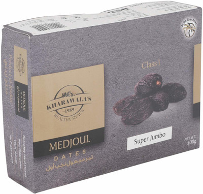 KHARAWALA'S Super Jumbo Medjoul Dates (Pack of 2, 500 GMS Each) Dates(2 x 500 g)