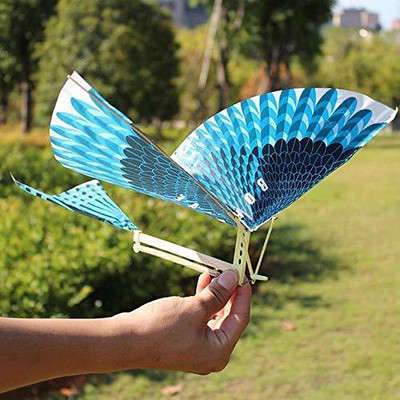 The Toy Town toy town Rubber Band Powered Flying Birds Funny Kids Toy Gift Outdoor Toy Frisbie Boomerang