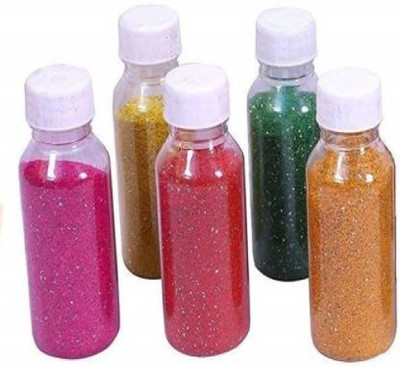 teetos Pack of 5 Rangoli Powder(Multicolor)