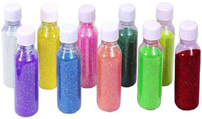 teetos Pack of 10 Rangoli Powder(Multicolor)