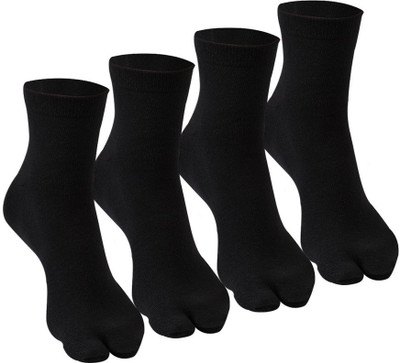 FRANKLY YOURS Women Solid Mid-Calf/Crew(Pack of 4)