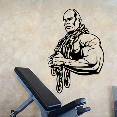 fuzzy 75 cm Gym Self Adhesive Sticker(Pack of 1)