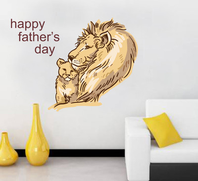 fuzzy 60 cm Lion Self Adhesive Sticker(Pack of 1)
