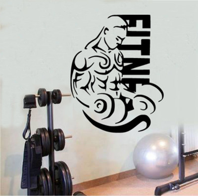 fuzzy 75 cm Gym Self Adhesive Sticker(Pack of 1)