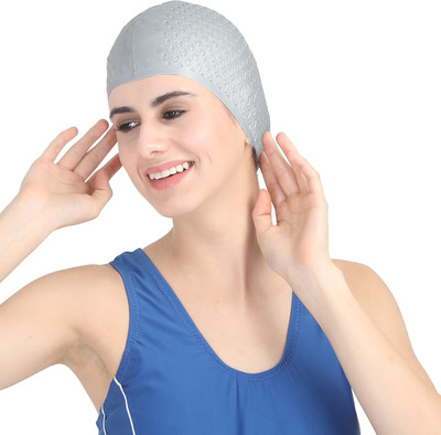 MagFit Bubble Cap - Silver Swimming Cap(Silver, Pack of 1)