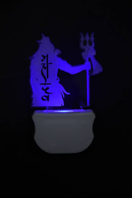 OnFlow The Lord Shiv 3D illusion Night Lamp Night Lamp (12 cm) Night Lamp(12 cm, White)