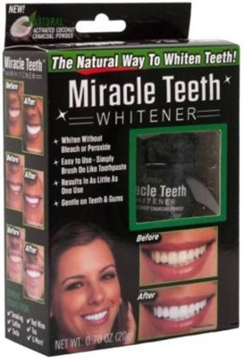 miracle Teeth Coconut Charcoal Powder Teeth Whitening Kit(20 g)