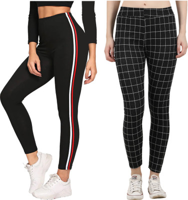 Just Live Fashion Striped Women Multicolor Tights