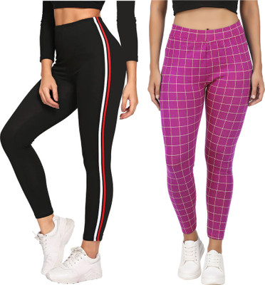 Just Live Fashion Striped Women Multicolor Tights