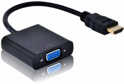 VibeX  TV-out Cable 1080P HDMI to VGA Adapter Cable-F4(Black, For Computer)
