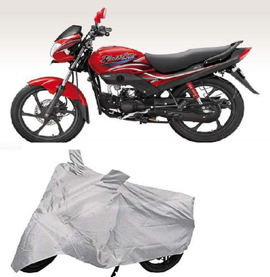 CORASS Two Wheeler Cover for Hero(Passion Plus, Silver)