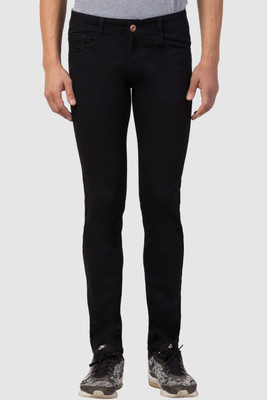 WHATON Slim Men Black Jeans