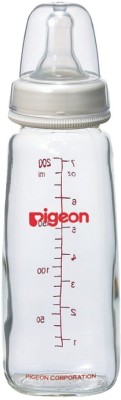 Pigeon GLASS FEEDING BOTTLE 200ML 4 TO 5 MONTHS - 200 ml(White)