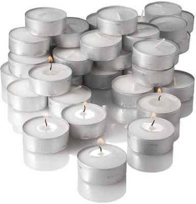 Arnav Traders Pack of 100 Unscented Tealight Candles, Candle(White, Pack of 1)