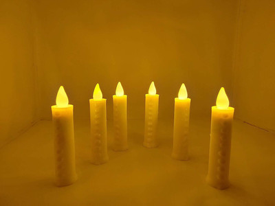 TED TECH Led Decoration Candles For festivals Candle(White, Pack of 6)