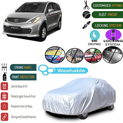 MotohunK Car Cover For Tata Aria (Without Mirror Pockets)(Silver)