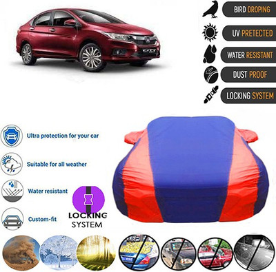 MotohunK Car Cover For Honda City i-Vtec (With Mirror Pockets)(Multicolor)
