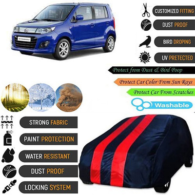 MotohunK Car Cover For Maruti Suzuki WagonR Stingray (Without Mirror Pockets)(Multicolor)