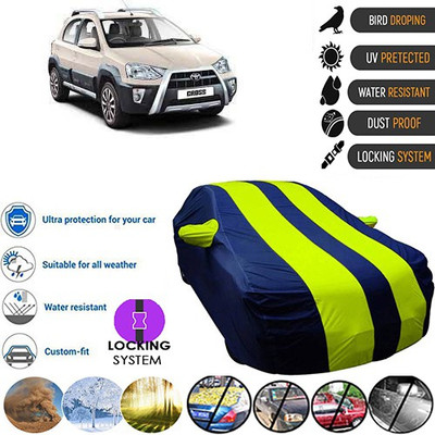 MotohunK Car Cover For Toyota Etios Cross (With Mirror Pockets)(Multicolor)