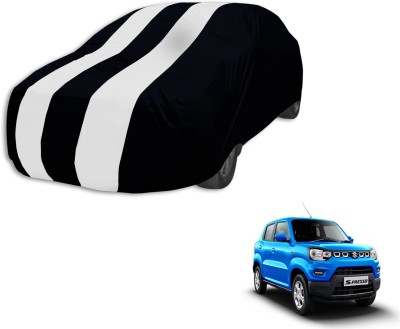 Auto Hub Car Cover For Maruti Suzuki Universal For Car (Without Mirror Pockets)(Black, White, For 2019 Models)