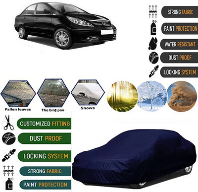 MotohunK Car Cover For Tata Manza (Without Mirror Pockets)(Blue)