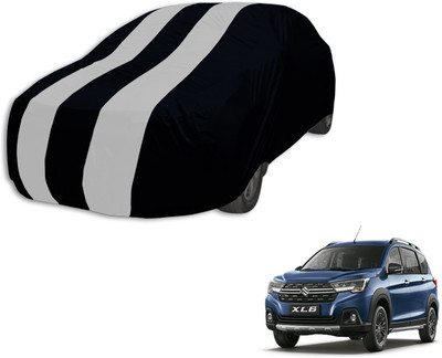 MOCKHE Car Cover For Maruti Suzuki Universal For Car (Without Mirror Pockets)(Black, Silver, For 2019 Models)