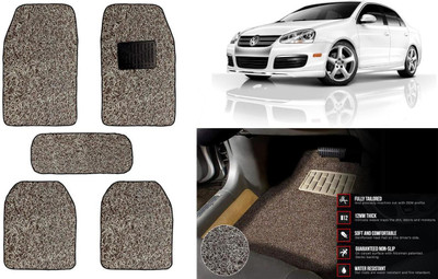 Auto Kite Plastic, PVC Standard Mat For  Volkswagen Jetta(Beige, Brown)