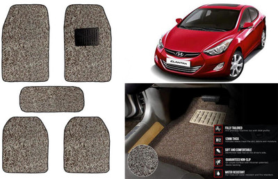 Auto Kite Plastic, PVC Standard Mat For  Hyundai Elantra(Beige, Brown)