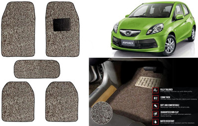 Auto Kite Plastic, PVC Standard Mat For  Honda Brio(Beige, Brown)