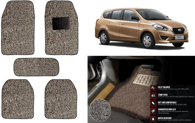 Auto Kite Plastic, PVC Standard Mat For  Datsun Go+(Beige, Brown)