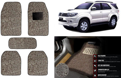 Auto Kite Plastic, PVC Standard Mat For  Toyota Fortuner Old(Beige, Brown)