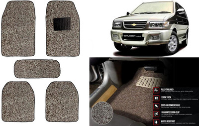 Auto Kite Plastic, PVC Standard Mat For  Chevrolet Tavera(Beige, Brown)