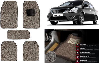 Auto Kite Plastic, PVC Standard Mat For  Nissan Sunny(Beige, Brown)