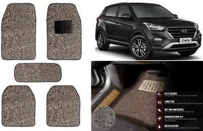 Auto Kite Plastic, PVC Standard Mat For  Hyundai Creta(Beige, Brown)