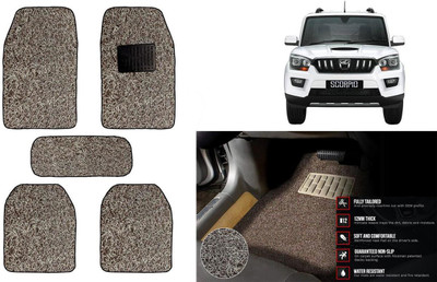 Auto Kite Plastic, PVC Standard Mat For  Mahindra New Scorpio(Beige, Brown)