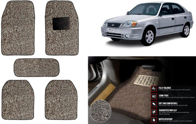 Auto Kite Plastic, PVC Standard Mat For  Hyundai Accent(Beige, Brown)