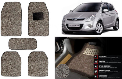Auto Kite Plastic, PVC Standard Mat For  Hyundai i20(Beige, Brown)
