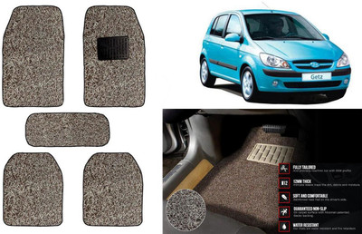 Auto Kite Plastic, PVC Standard Mat For  Hyundai Getz(Beige, Brown)