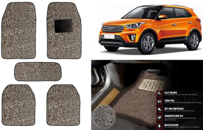 Auto Kite Plastic, PVC Standard Mat For  Hyundai Creta(Beige, Brown)