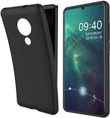Caseline Back Cover for Nokia 7.2(Black, Grip Case, Silicon, Pack of: 1)