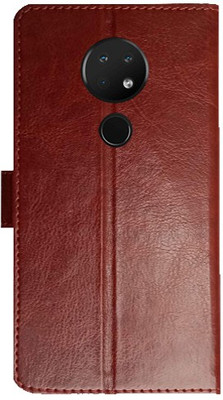 MAXSHAD Flip Cover for Nokia 6.2(Brown)