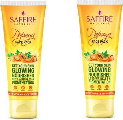 SAFFIRE Naturals Papaya Face Pack (Pack Of 2)(100 g)