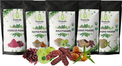 Trustveda organics Amla , Reetha , Bhringraj , Hbiscus and Shikakai Powder(500 g)