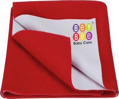BeyBee Cotton Baby Bed Protecting Mat(Red, Medium)