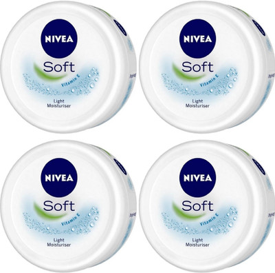 NIVEA Soft Light Moisturiser 200ml (pack of 4)(800 ml)